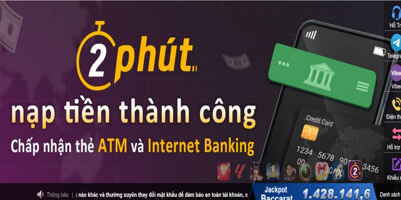 Tiền thắng được cộng trực tiếp vào tài khoản